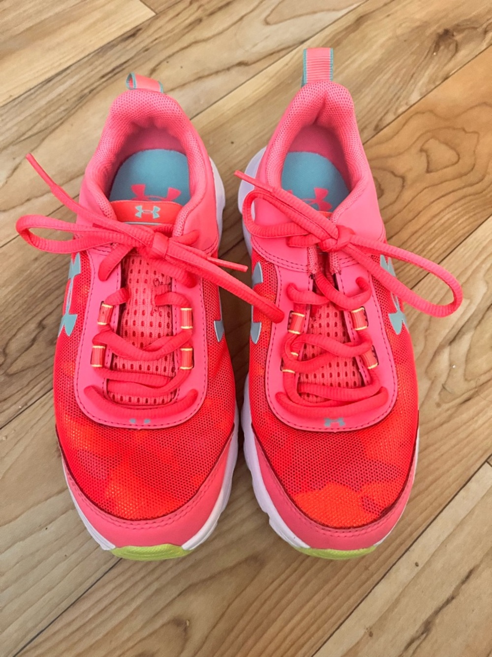 Under Armour Kids Bright Pink Athletic Sneakers